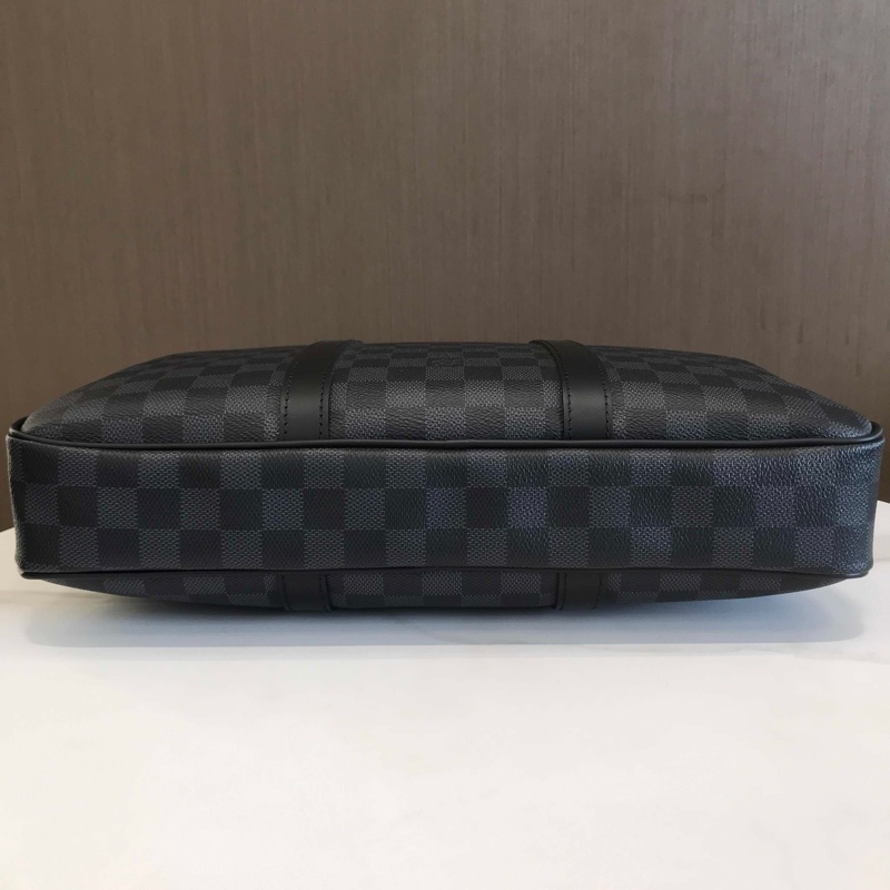 LV路易威登棋盤格手提肩背公文包晶片款-7