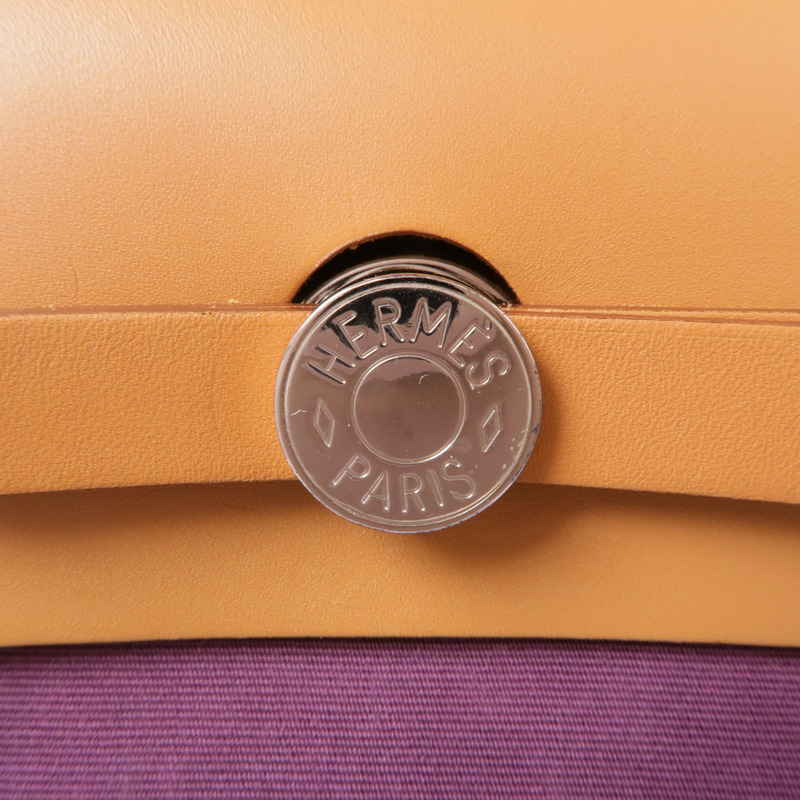 HERMES 帆布Herbag PM手挽肩背兩用袋Purple-9