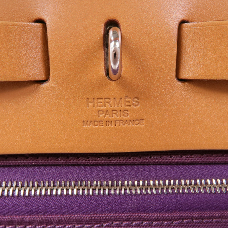 HERMES 帆布Herbag PM手挽肩背兩用袋Purple-10