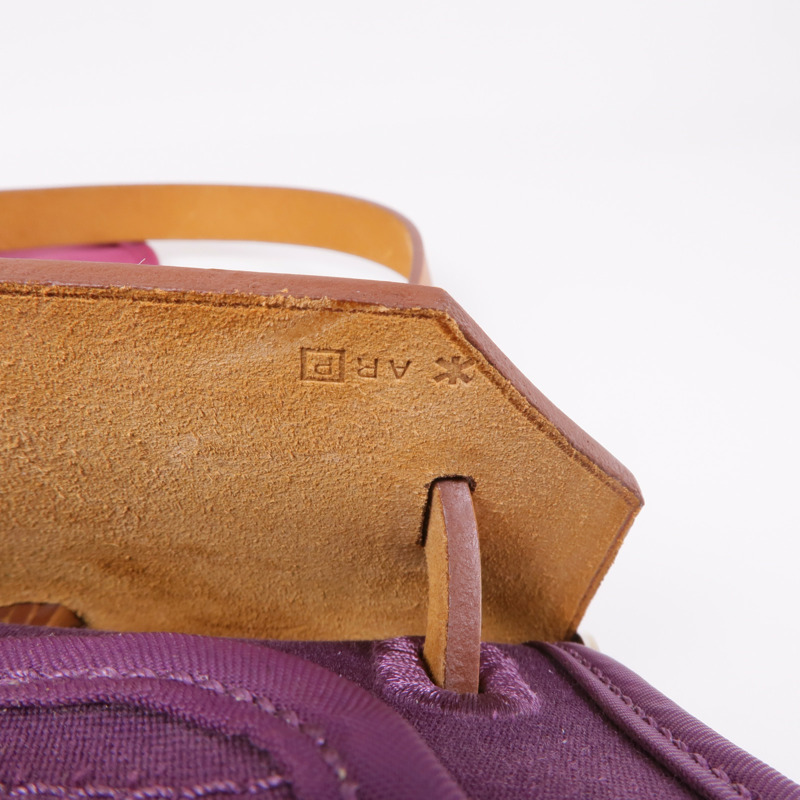 HERMES 帆布Herbag PM手挽肩背兩用袋Purple-11