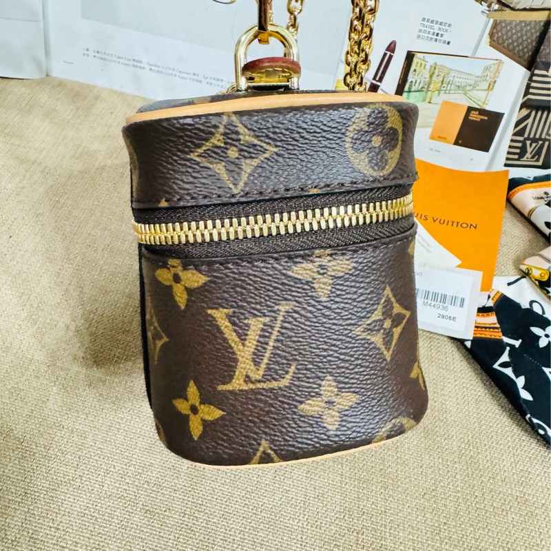 ✨售 二手真品 LV M44936 經典Monogram帆布 NICE NANO拉鍊迷你化妝箱-2