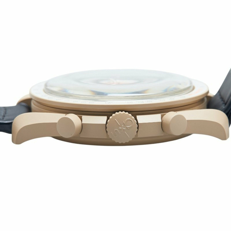 OMEGA x Swatch MoonSwatch 木星任務腕錶 SO33C100 石英機芯 米色錶盤 陶瓷 尼龍 男士-4