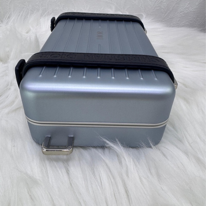 CHRISTIAN DIOR  X RIMOWA Aluminum Personal Clutch On Strap Bleu-3