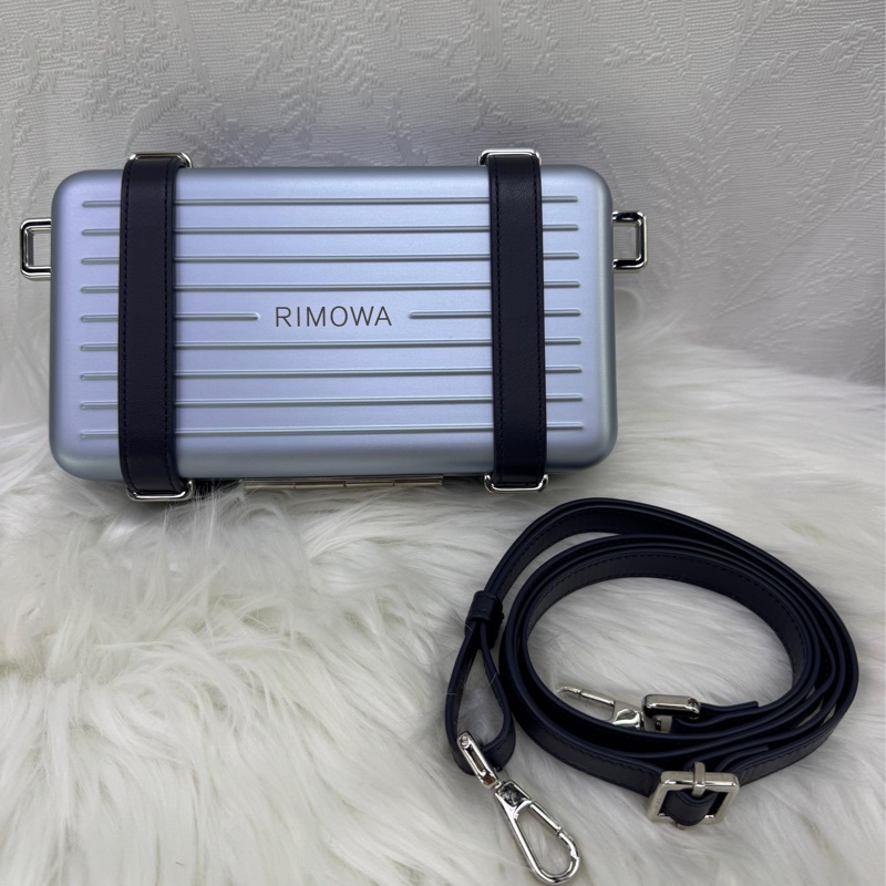 CHRISTIAN DIOR  X RIMOWA Aluminum Personal Clutch On Strap Bleu-6