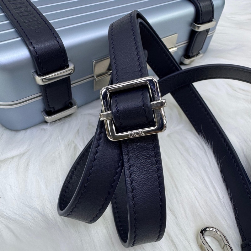 CHRISTIAN DIOR  X RIMOWA Aluminum Personal Clutch On Strap Bleu-15