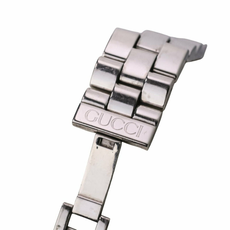 GUCCI 3600J G 標誌方形女士手錶,石英機芯,黑色錶盤,不銹鋼,銀色-8