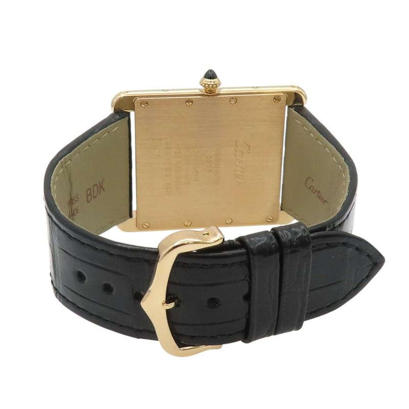 米色腰帶 18黃K金 Tank Louis 手錶 W1560034-4