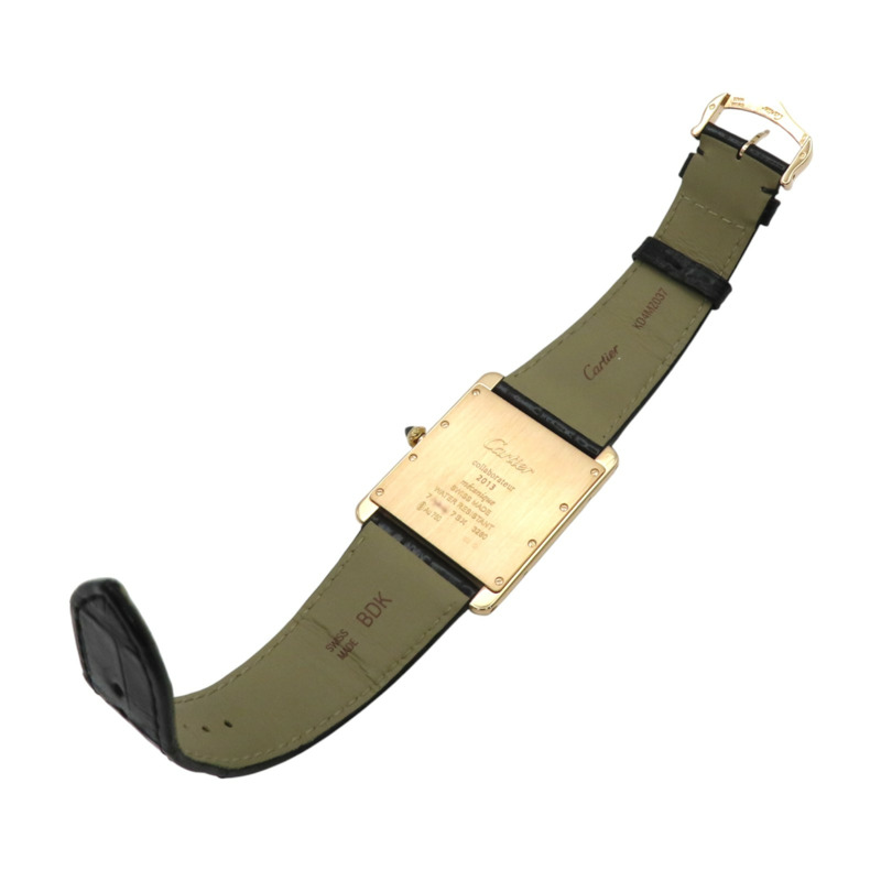米色腰帶 18黃K金 Tank Louis 手錶 W1560034-6