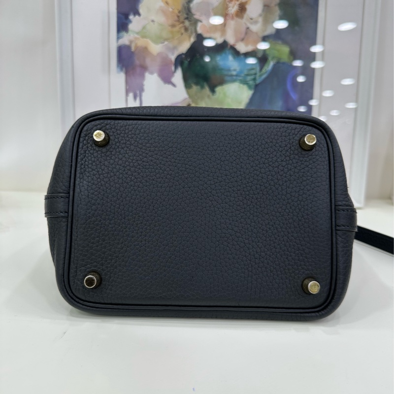 Hermes 愛馬仕 Picotin 18菜籃 黑金 B刻-7