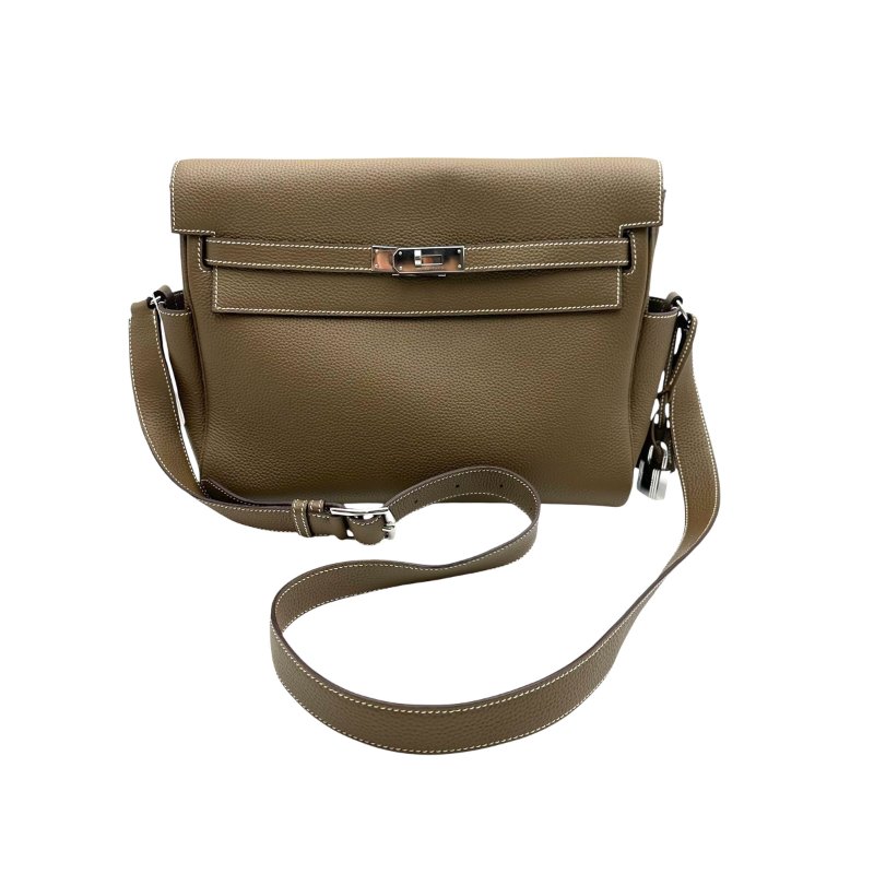 【美收精品】HERMÈS Kelly Messenger PM 茶色銀釦 B-537【隔月月中將轉賣至日本 上架期限30天】-0