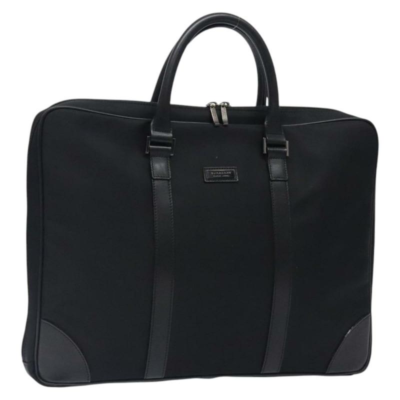 【日本直送】BURBERRY 黑標商務包 尼龍 黑銀 正品 BA3961-0