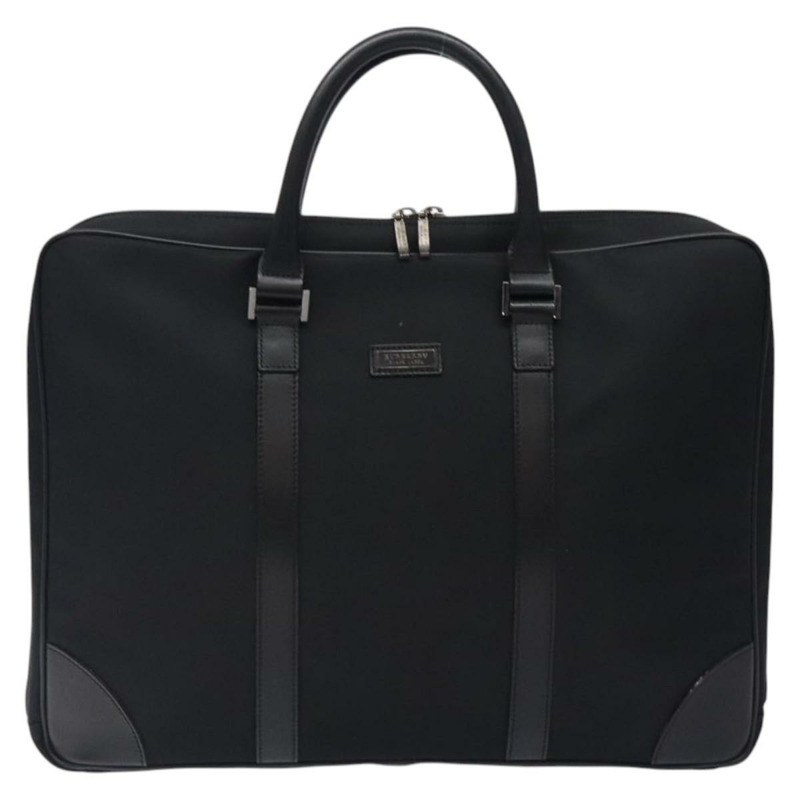 【日本直送】BURBERRY 黑標商務包 尼龍 黑銀 正品 BA3961-12