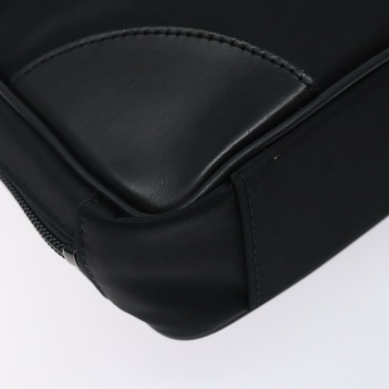 【日本直送】BURBERRY 黑標商務包 尼龍 黑銀 正品 BA3961-13
