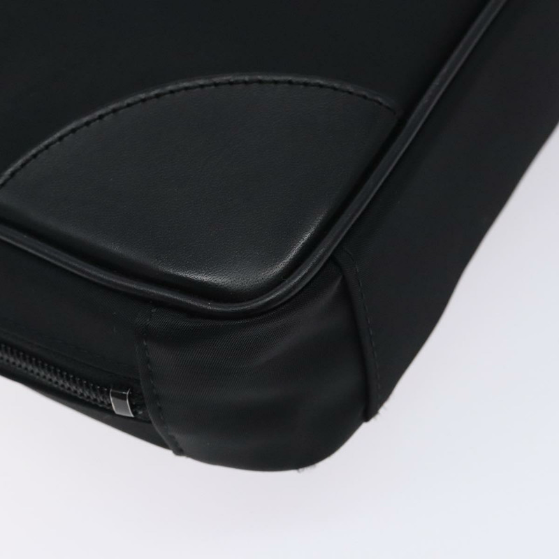 【日本直送】BURBERRY 黑標商務包 尼龍 黑銀 正品 BA3961-15