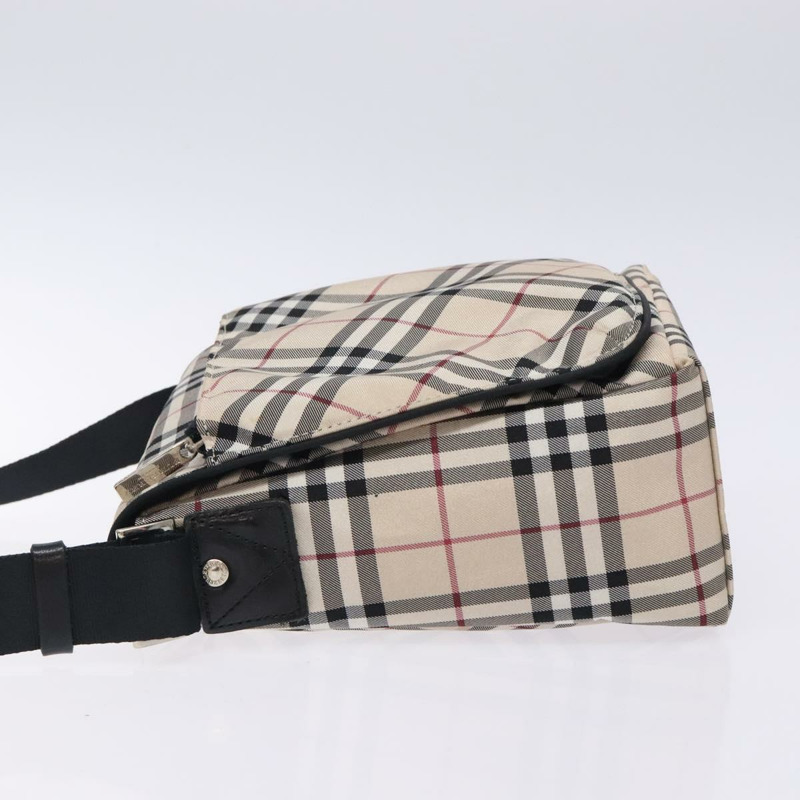 【日本直送】BURBERRY Nova 格紋藍標單肩包尼龍米色銀色正品 ep9441-3