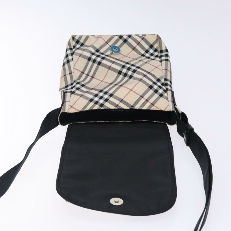 【日本直送】BURBERRY Nova 格紋藍標單肩包尼龍米色銀色正品 ep9441-9