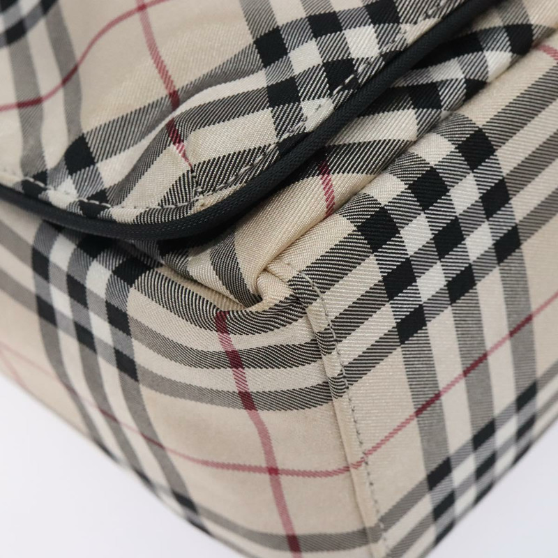 【日本直送】BURBERRY Nova 格紋藍標單肩包尼龍米色銀色正品 ep9441-13