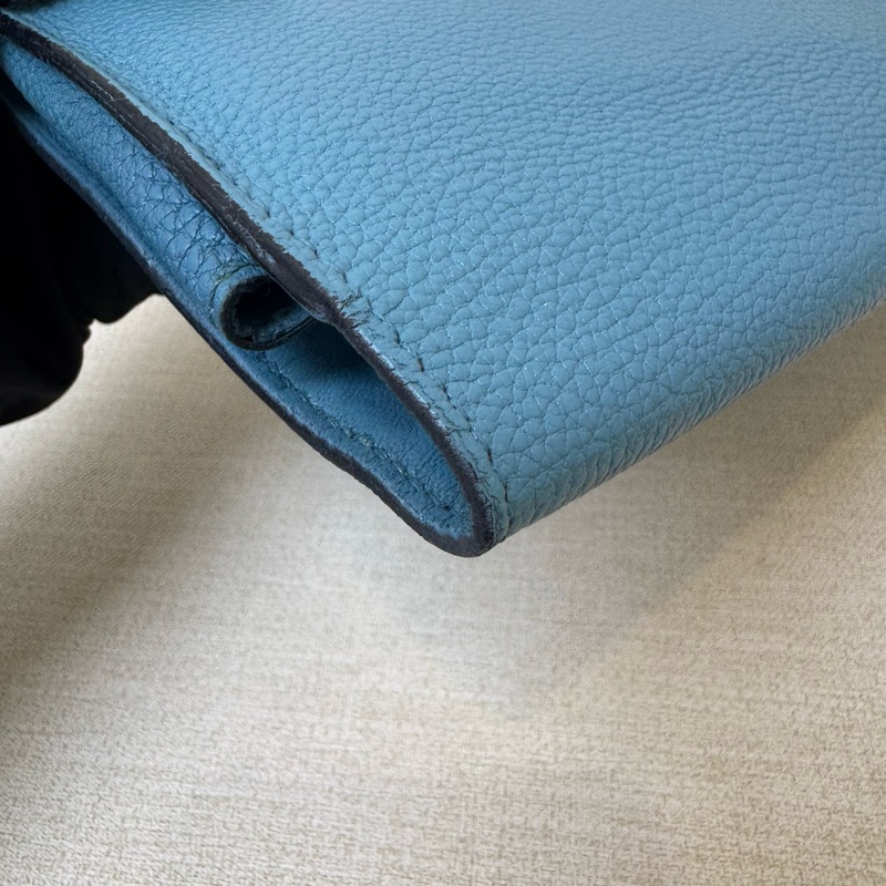 HERMÈS Béarn 牛仔藍長夾-11