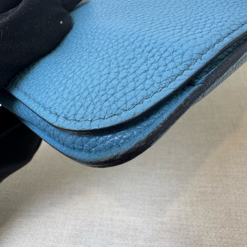 HERMÈS Béarn 牛仔藍長夾-13
