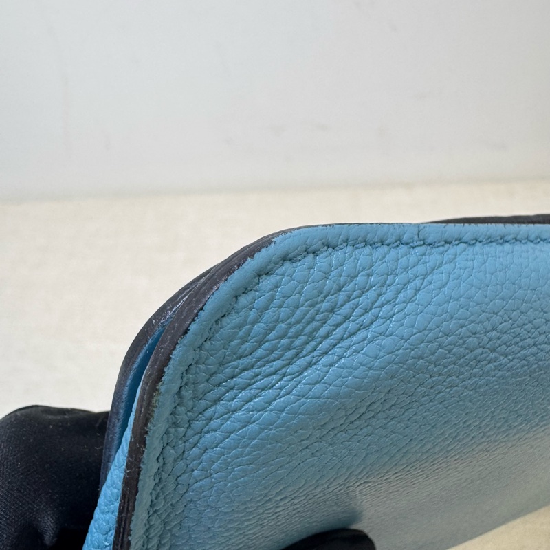 HERMÈS Béarn 牛仔藍長夾-15