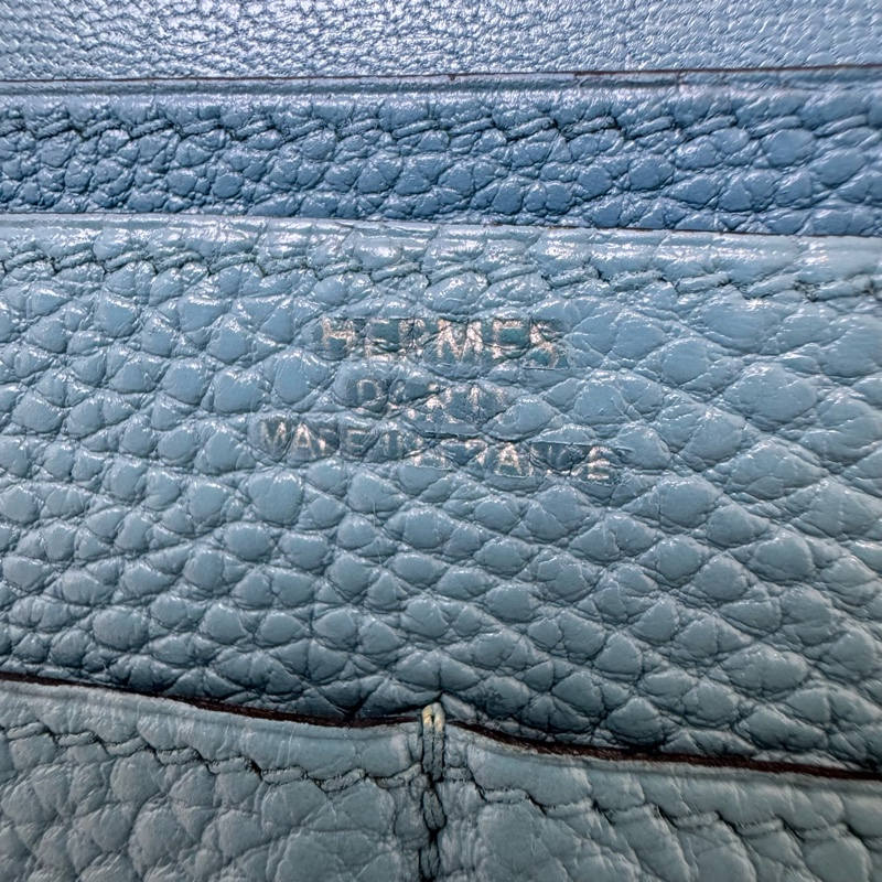 HERMÈS Béarn 牛仔藍長夾-19