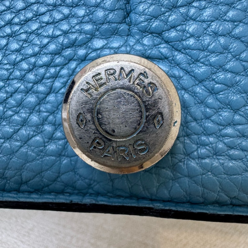 HERMÈS Béarn 牛仔藍長夾-20