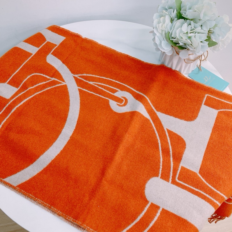 MS0288 HERMES 愛馬仕馬具圖案全羊毛頸巾METAL EQUESTRE SCARF 40 X 170CM CASHMERE-4