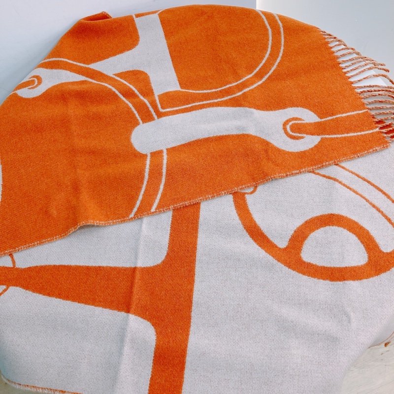 MS0288 HERMES 愛馬仕馬具圖案全羊毛頸巾METAL EQUESTRE SCARF 40 X 170CM CASHMERE-8