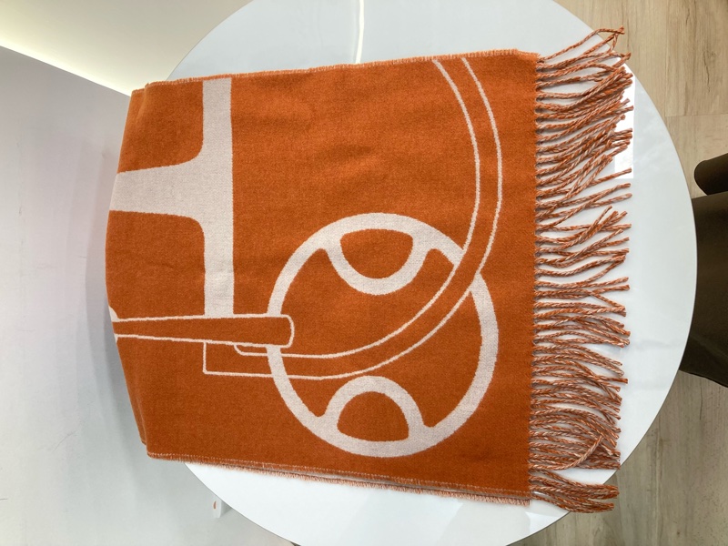 MS0288 HERMES 愛馬仕馬具圖案全羊毛頸巾METAL EQUESTRE SCARF 40 X 170CM CASHMERE-10