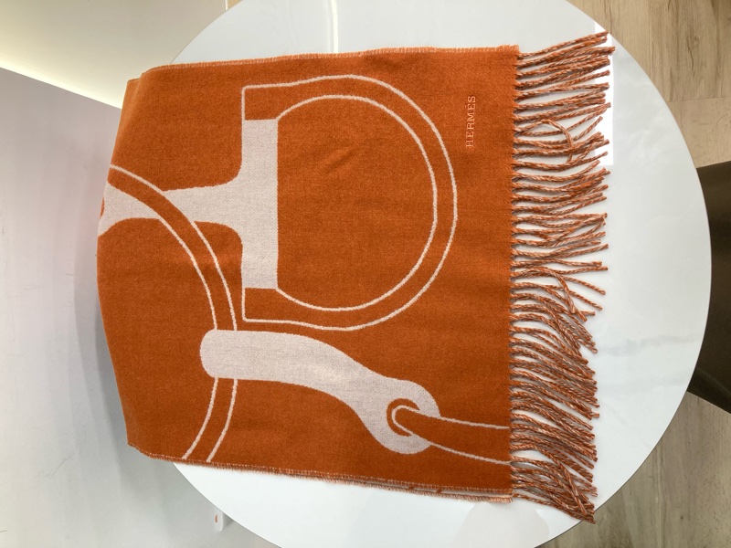 MS0288 HERMES 愛馬仕馬具圖案全羊毛頸巾METAL EQUESTRE SCARF 40 X 170CM CASHMERE-12