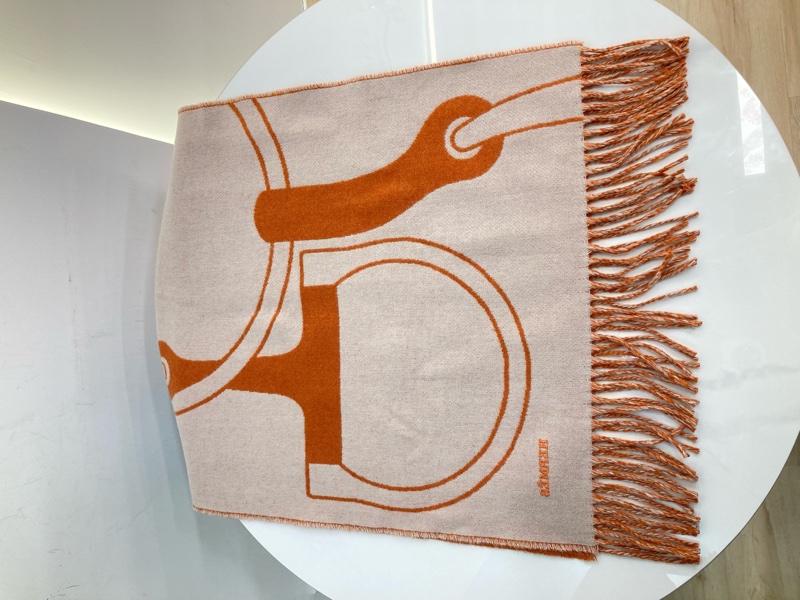 MS0288 HERMES 愛馬仕馬具圖案全羊毛頸巾METAL EQUESTRE SCARF 40 X 170CM CASHMERE-16