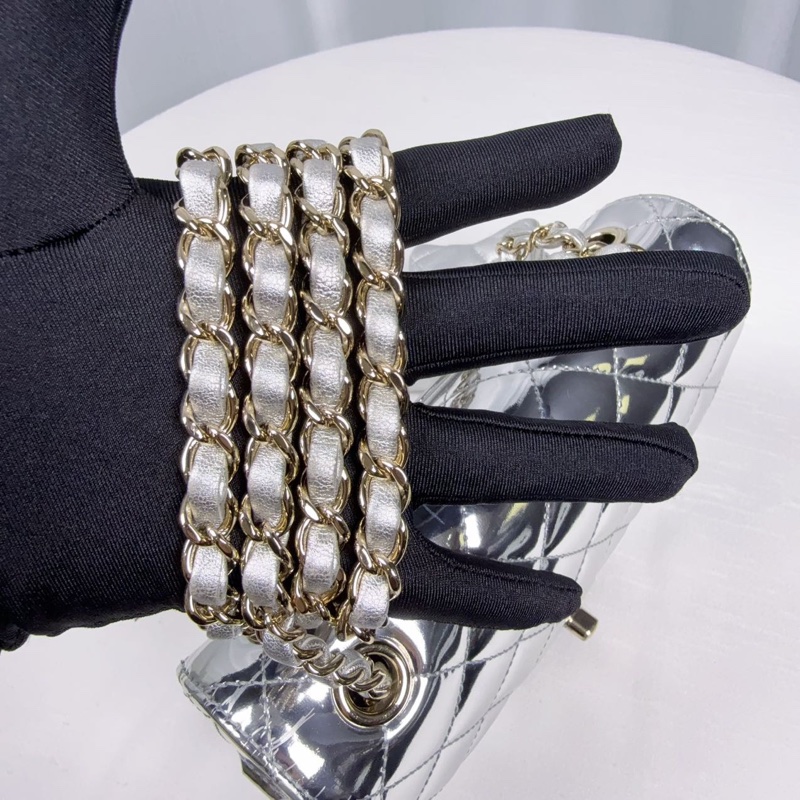 99新Chanel香奈兒24c銀色星星cf 大mini 鏡面星星, 全網沒幾只,超難買-9