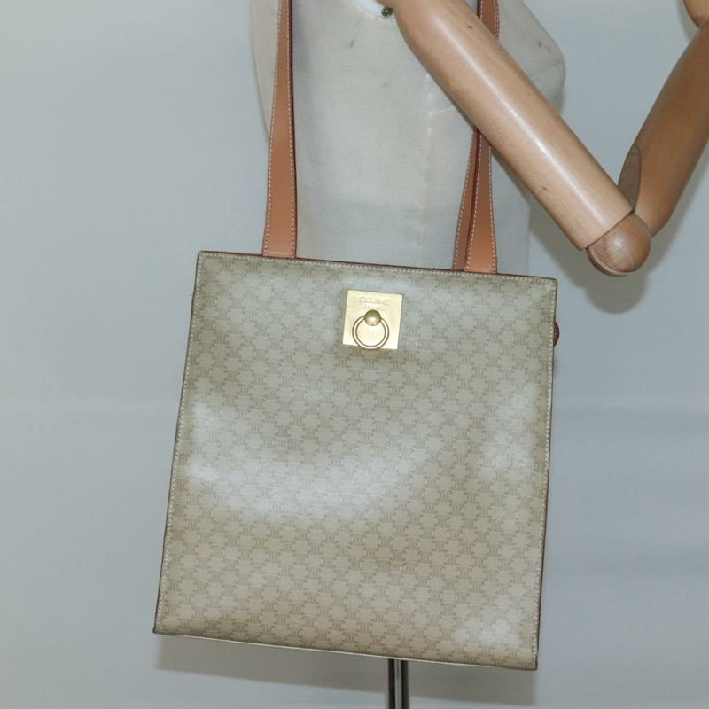【日本直送】CELINE Macadam帆布托特包 PVC米色金色 正品 128779-19