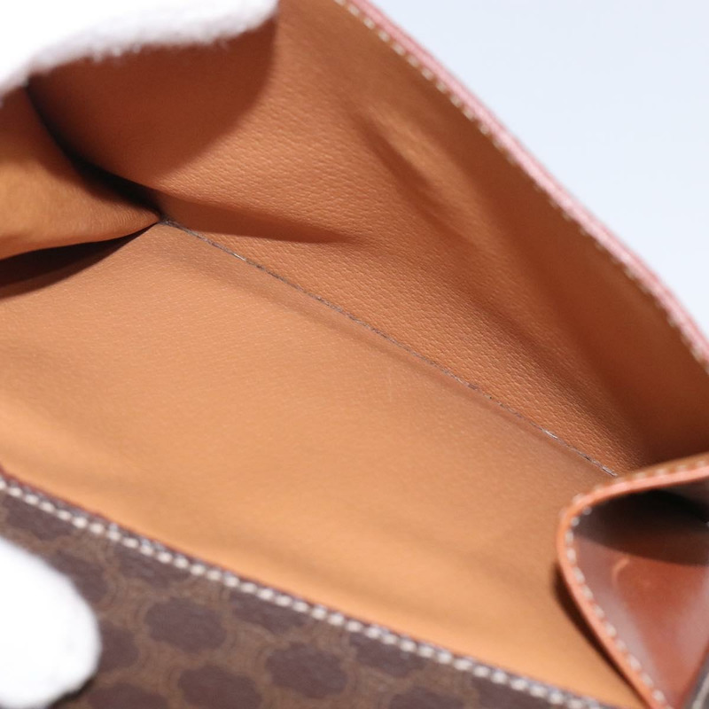 【日本直送】CELINE Macadam帆布手提包 PVC皮革 棕色 金色 正品 gh484-20