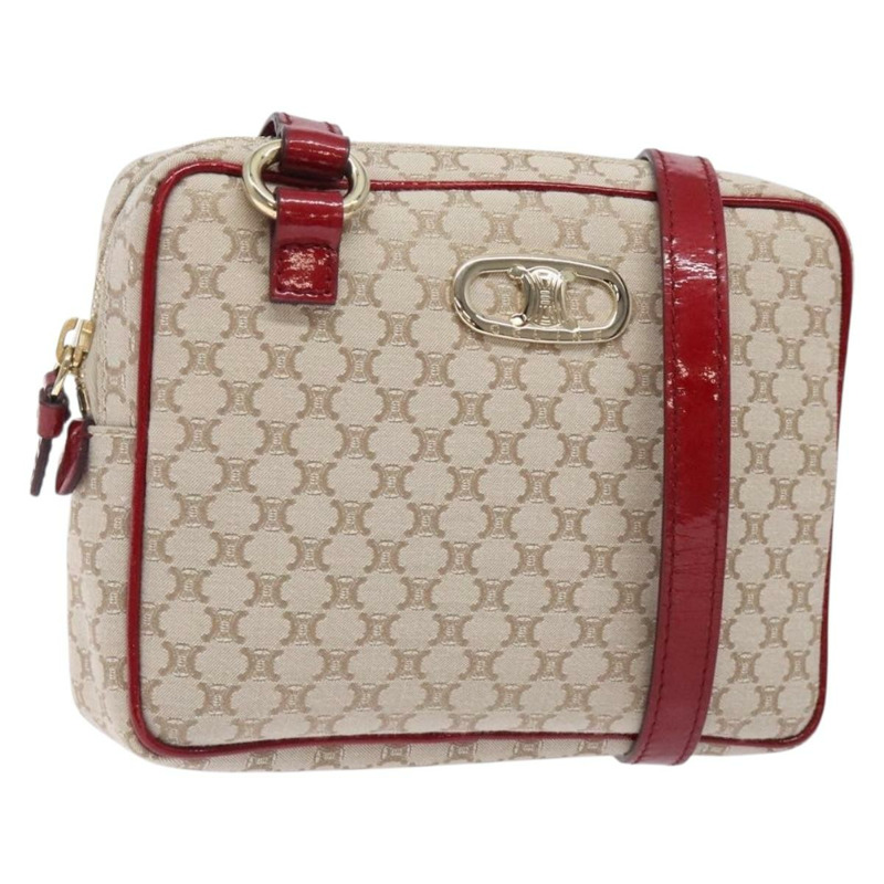 【日本直送】CELINE Macadam帆布肩背包 米色 金色 正品 gh228-0