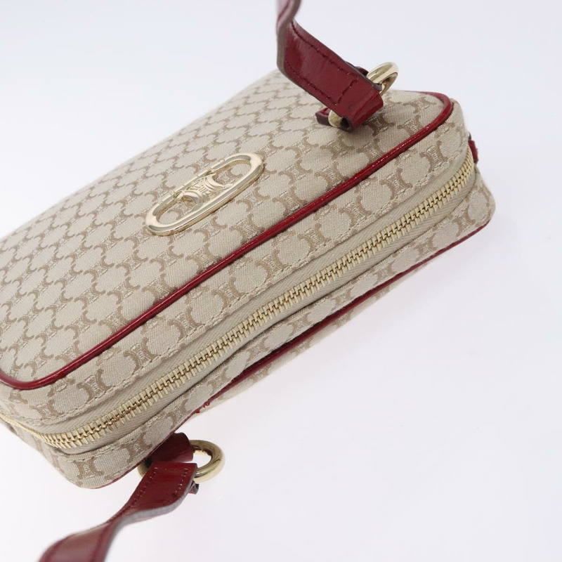 【日本直送】CELINE Macadam帆布肩背包 米色 金色 正品 gh228-5