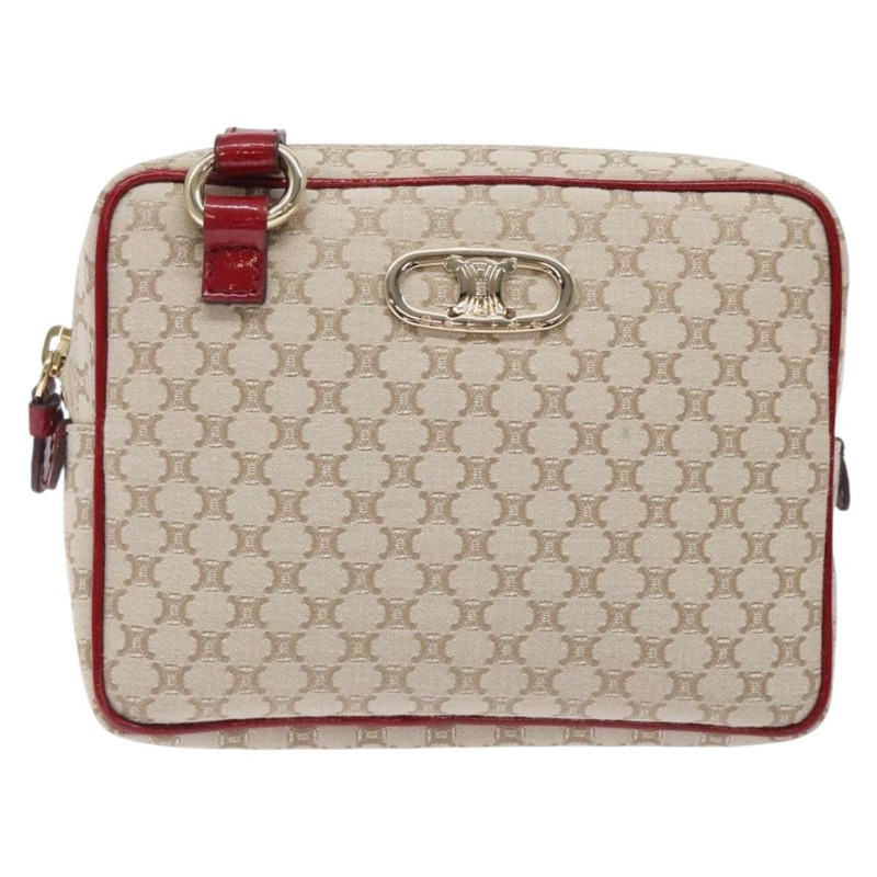 【日本直送】CELINE Macadam帆布肩背包 米色 金色 正品 gh228-12