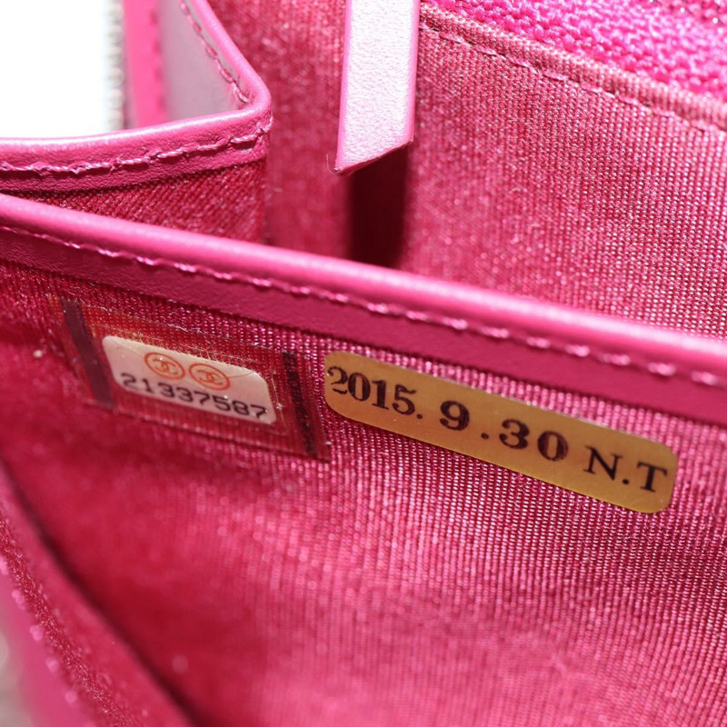 【日本直送】香奈兒 Matelasse Brilliant 長版皮夾 琺瑯粉紅銀 CC 正品 yk18767V-9