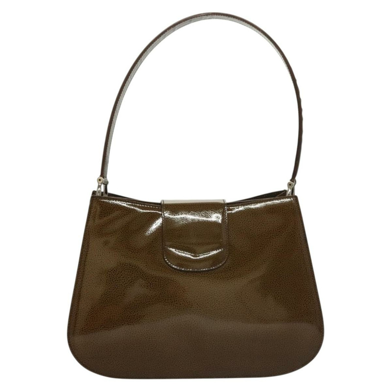 【日本直送】CELINE 漆皮單背包 卡其色 銀色 正品 ep9681-1