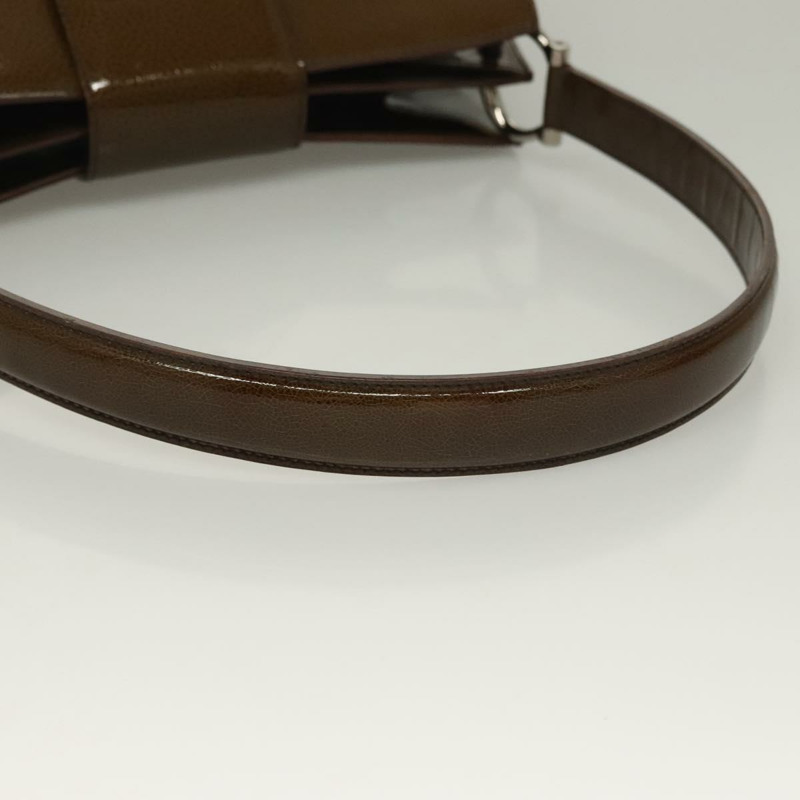 【日本直送】CELINE 漆皮單背包 卡其色 銀色 正品 ep9681-6