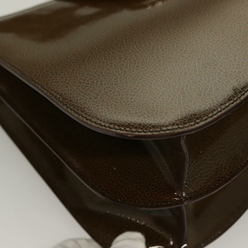 【日本直送】CELINE 漆皮單背包 卡其色 銀色 正品 ep9681-7