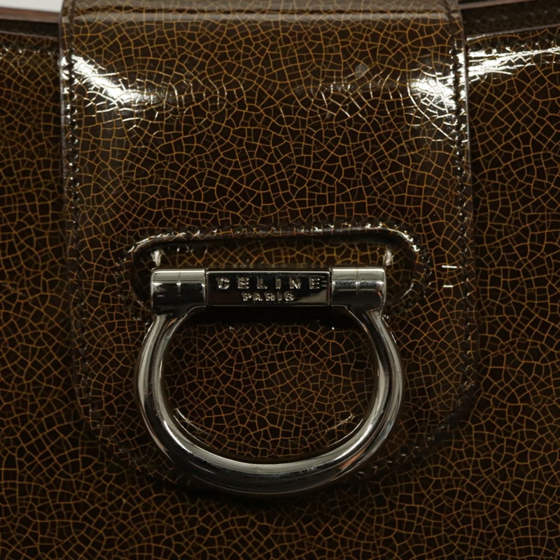 【日本直送】CELINE 漆皮單背包 卡其色 銀色 正品 ep9681-8