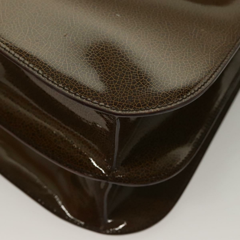 【日本直送】CELINE 漆皮單背包 卡其色 銀色 正品 ep9681-14