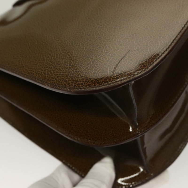 【日本直送】CELINE 漆皮單背包 卡其色 銀色 正品 ep9681-15