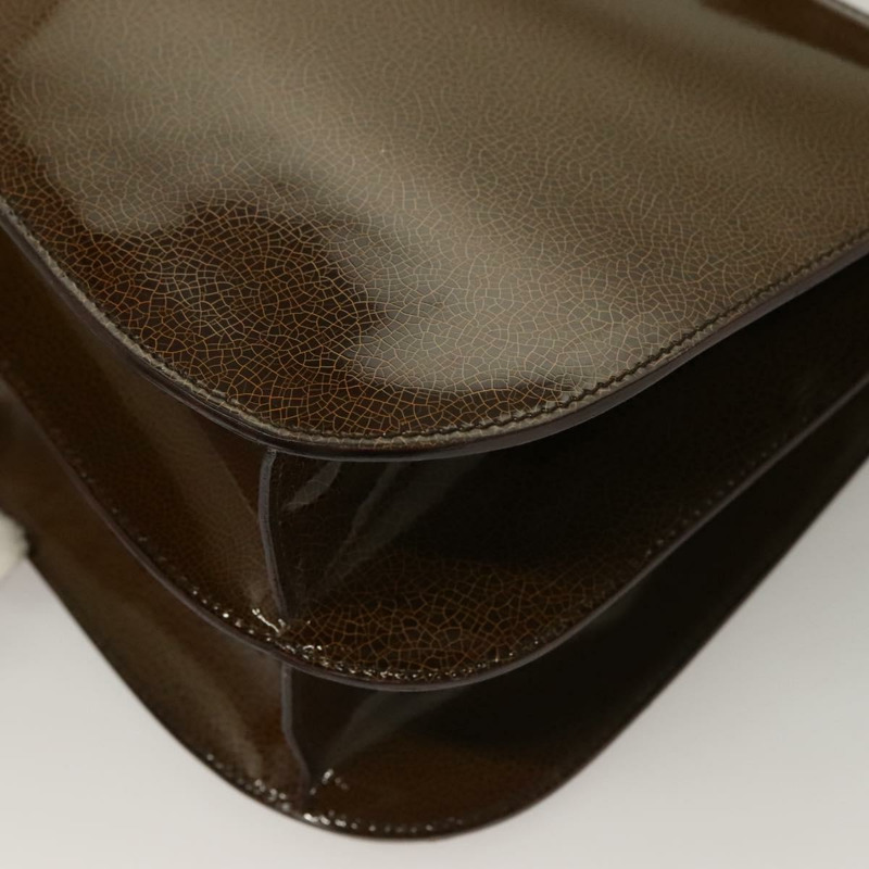 【日本直送】CELINE 漆皮單背包 卡其色 銀色 正品 ep9681-16