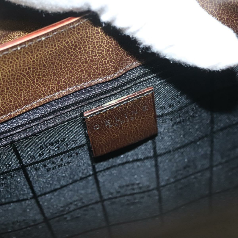 【日本直送】CELINE 漆皮單背包 卡其色 銀色 正品 ep9681-17