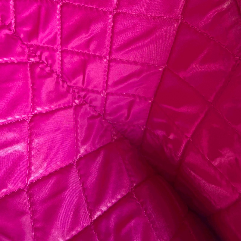 香奈兒/Chane 玫紅色菱格摺疊手拿包大銀包-8