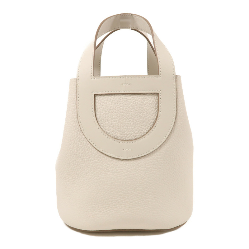 HERMES Clemence皮革In The Loop 18金扣手挽袋Nata-1