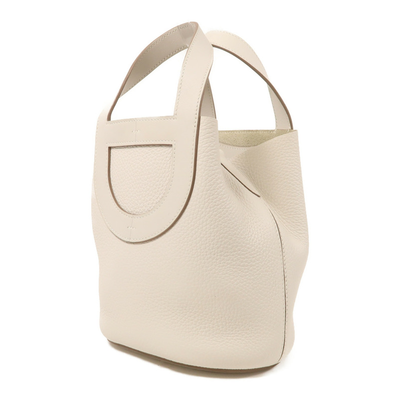 HERMES Clemence皮革In The Loop 18金扣手挽袋Nata-2