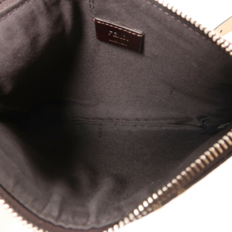 FENDI 帆布Shoulder Bag銀扣肩背袋-4